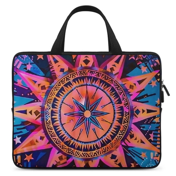 Werpe Star Circle Psychedelic Neoprene Laptop Sleeve Carrying Bag Tablet Cover Diving Fabric 12inch