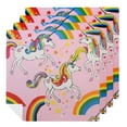 thumbnail image 1 of Werpe Unicorn Rainbows Kitsch Movement Cloth Napkins Polyester Reusable Machine Washable Fabric for Events Gift 2 PCS, 1 of 7