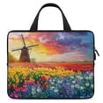 thumbnail image 1 of Werpe Windmill Flowers Sunset Neoprene Laptop Bag Diving Fabric Tablet Cover Protective Case 17inch, 1 of 5