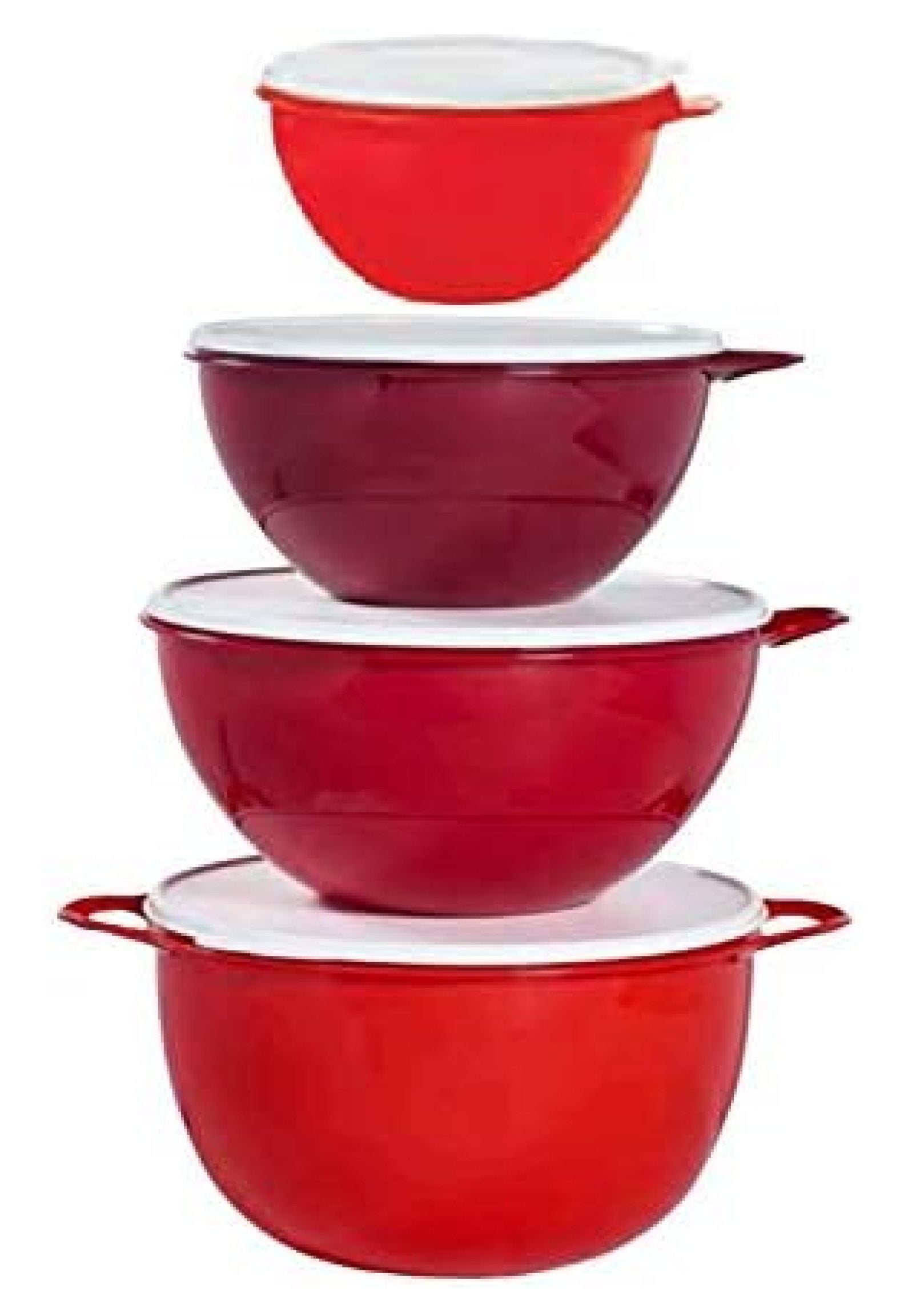 Werqueid 4 Pc Thatsa Bowl Set RED - Walmart.com