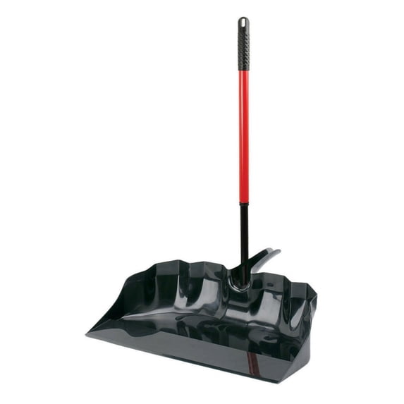 Werqueid 929 Extra Large Dust Pan, Telescoping Steel Handle, 22" Wide, Red and Black (Pack of 3)