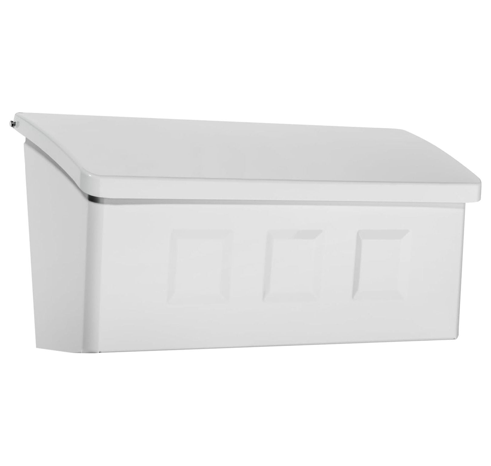 Werqueid Wayland Galvanized Steel Wall Mount Mailbox, 2689W-10, White, Small Capacity