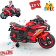 thumbnail image 1 of Werseon 12V Motorcycle for Kids, Electric Motorcycle with LED Lights Ride on Motorcycle, Red, 1 of 14