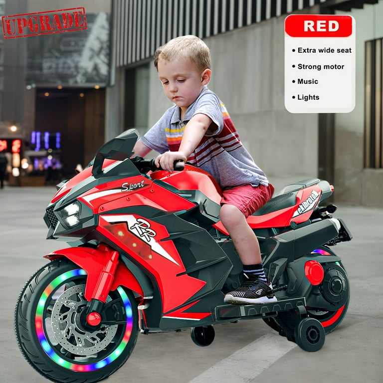 Red Kids Battery Powered Motorcycles BMW Mini S1000RR Inspired Red