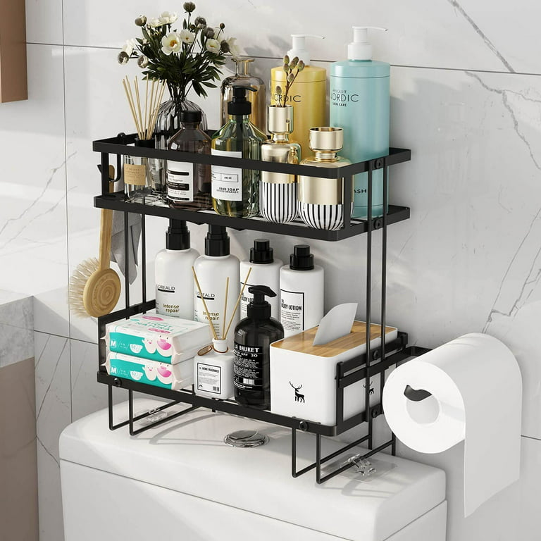 Werseon 2-Tier Over The Toilet Storage, Bathroom Organizers and Storage, Organizer Shelves for Bathroom, Size: 2 Tier, White