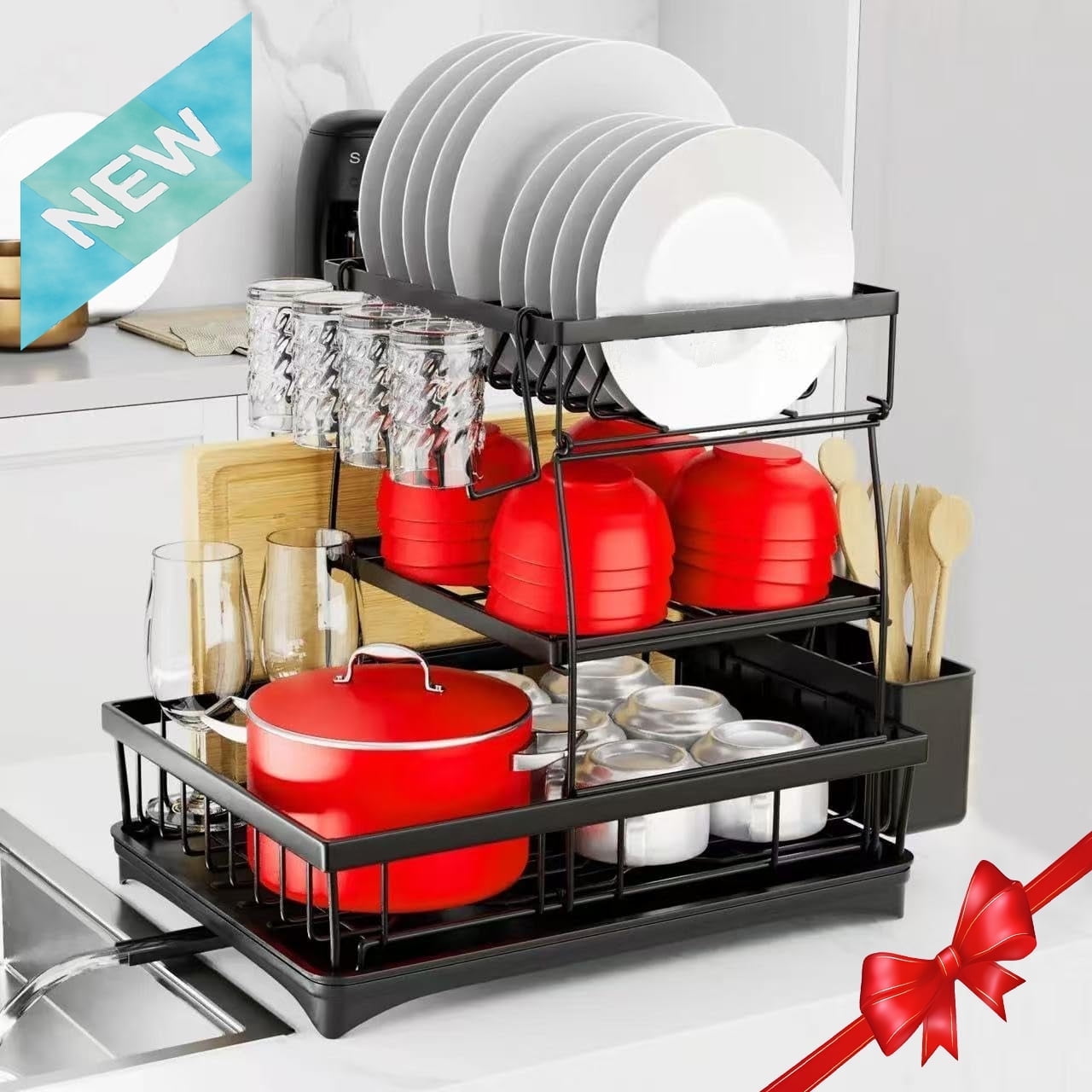 Dryer Rack Red Dish Rack And Drain Board Sterilite Small Red Dish