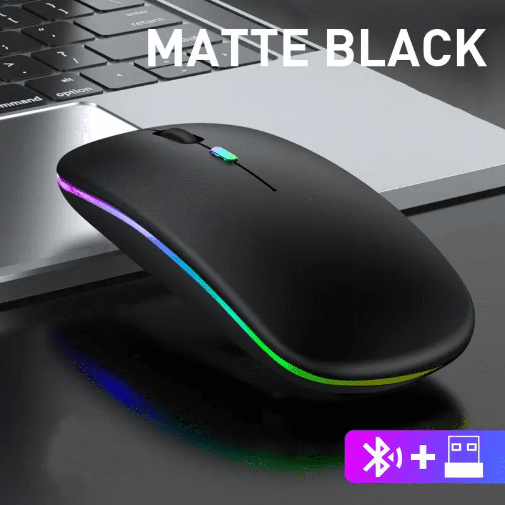 Werseon LED Wireless Mouse, Rechargeable Slim Silent Mouse 2.4G Portable Mobile Optical Office Mouse with USB
