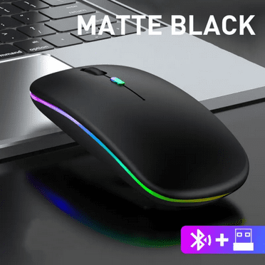 Werseon LED Wireless Mouse, Rechargeable Slim Silent Mouse 2.4G Portable Mobile Optical Office Mouse with USB