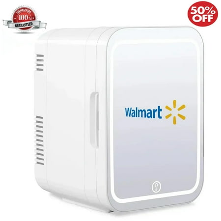 Werseon Mini Fridge, Personal Beauty Fridge for Dorm, Makeup Skincare Fridge with LED Mirror Door, Compact Fridge Portable Travel Refrigerator