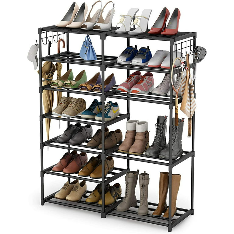 https://i5.walmartimages.com/seo/Werseon-Shoe-Rack-24-30-Pairs-Boots-Shoe-Storage-Organizer-with-Hooks-7-Tier-Tall-Shoe-Shelf-for-Entryway-Black_d5490c77-f47b-432c-aa6c-75d72b5eea66.32a9dc242d0bf1ce7aa7027bb2d8d55c.jpeg?odnHeight=768&odnWidth=768&odnBg=FFFFFF