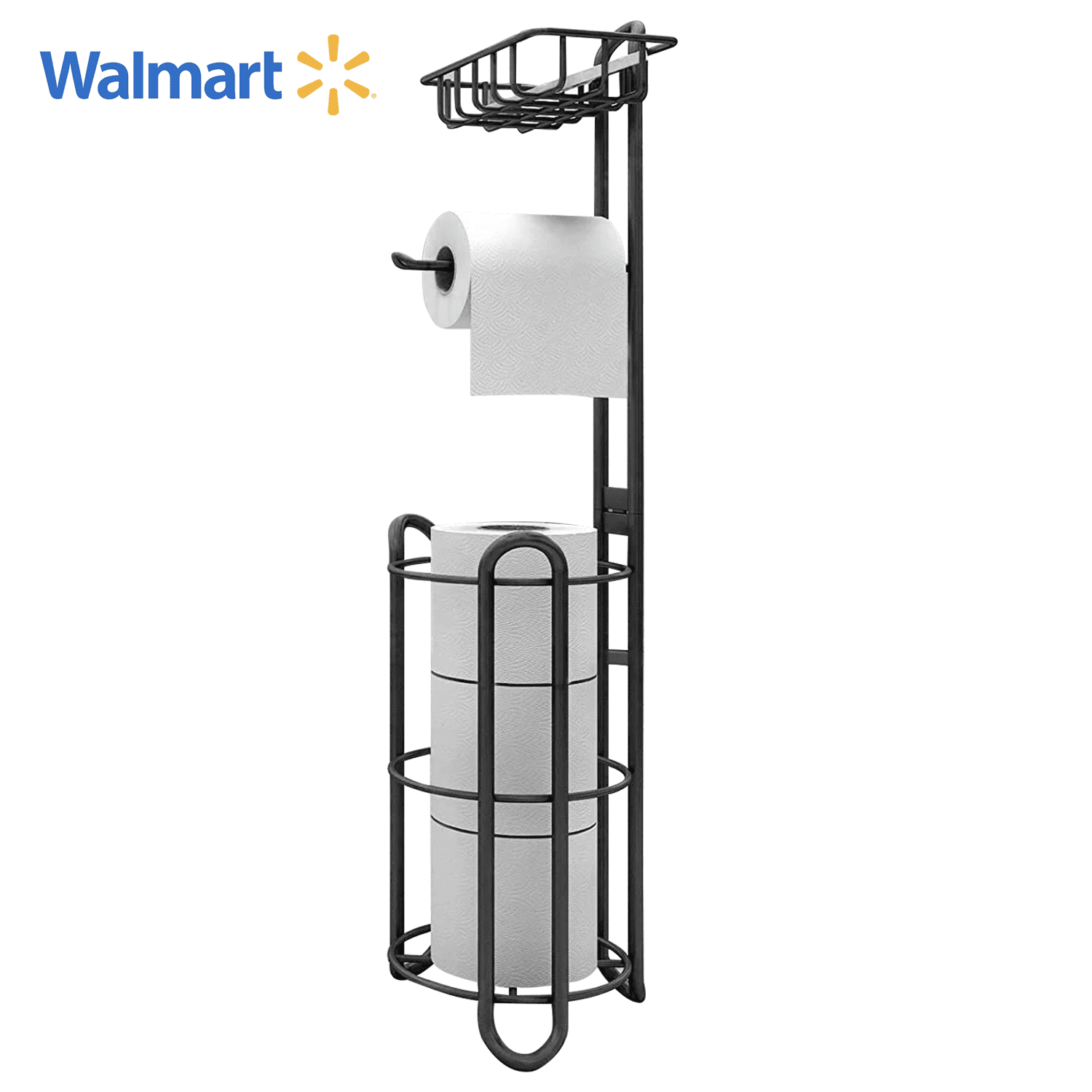 Werseon Toilet Paper Holder with Large Top Shelf, Toilet Paper