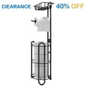 Werseon Toilet Paper Holder Stand with Shelf, Free Standing Toilet Paper Stand for Bathroom,Clearance