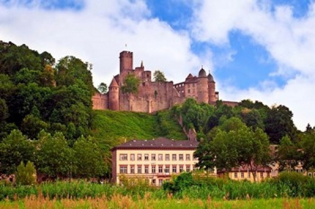 Wertheim Castle Germany Canvas Art - Miva Stock DanitaDelimont (36 x 24)