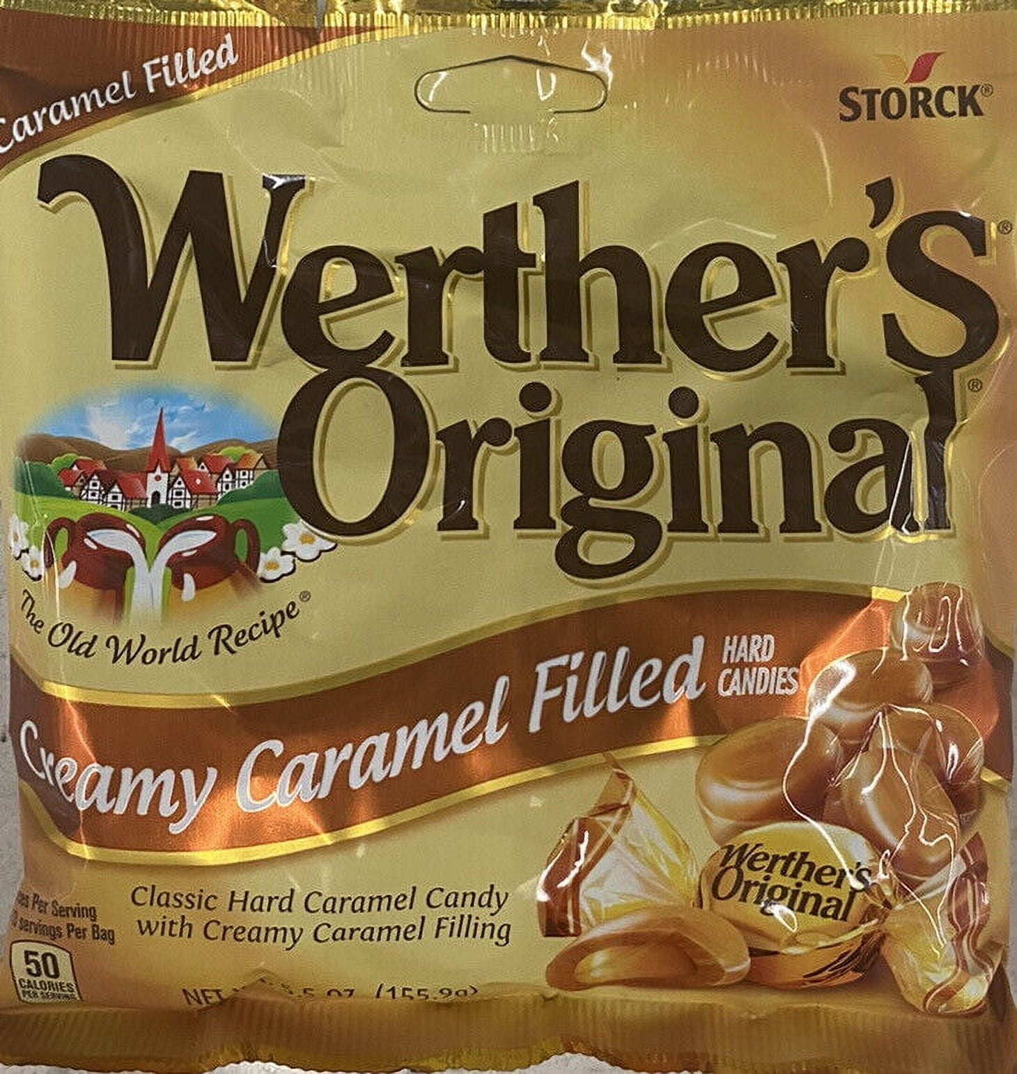 Werther’s Original CREAMY CARAMEL FILLED Hard Candy 5.5 oz 1 Bag