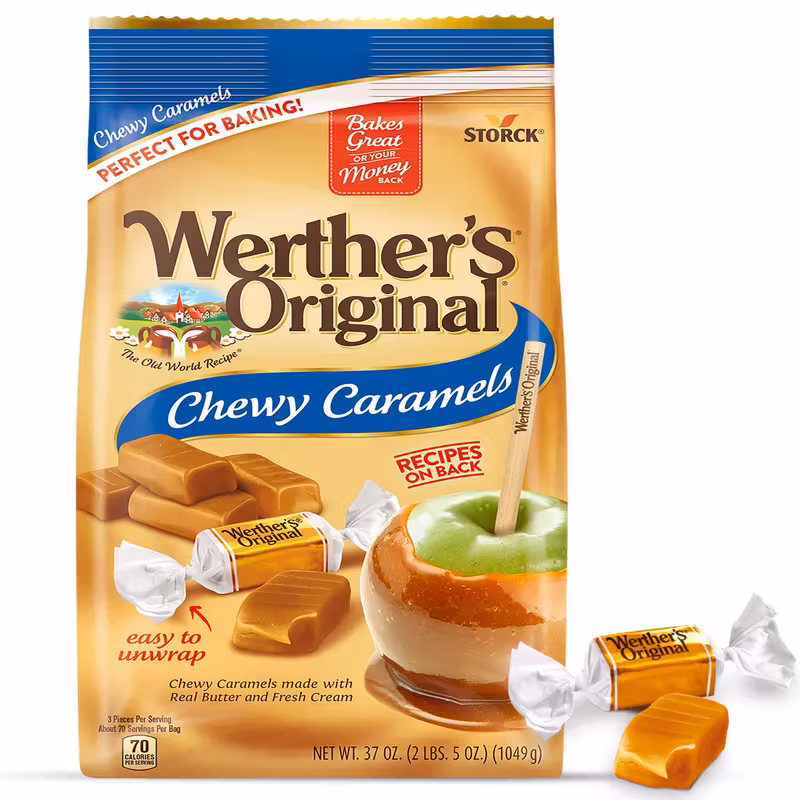 Werther's Original Chewy Caramel Candy Soft and Creamy Made with Real Butter and Fresh Cream