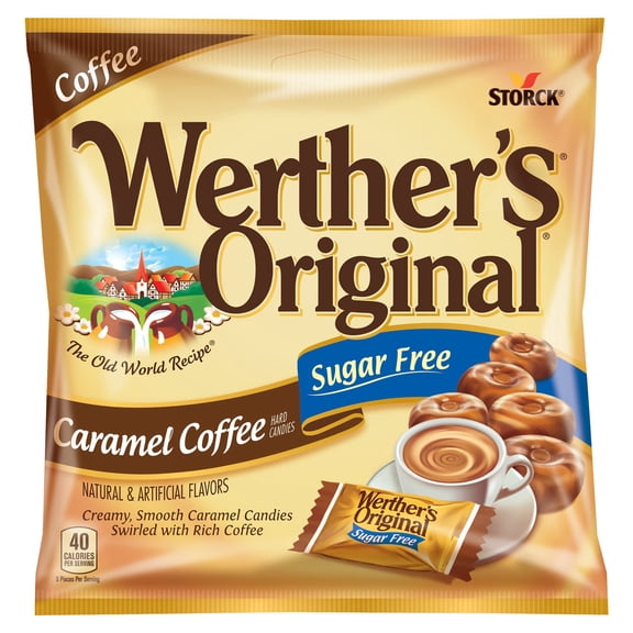 Werther's Original Hard Sugar Free Caramel Coffee Hard Candies 2.75oz (12 Pack)
