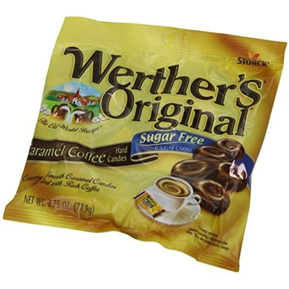 Werther's Original Hard Sugar Free Caramel Coffee Hard Candies 2.75oz (6 Pack)