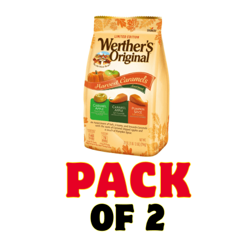 Werther's Original Harvest Caramel Assortment, 28 oz, Pack of 2, Individually Wrapped Fall Candy Variety