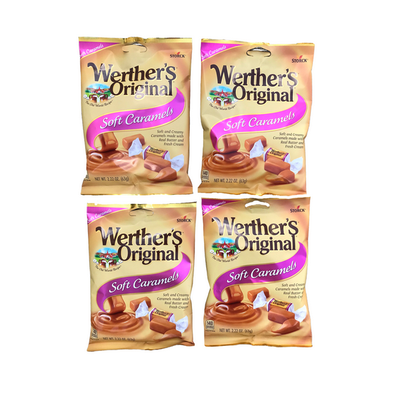 Werthers Original Soft Caramel Candy, 2.22 oz-Pack of 4