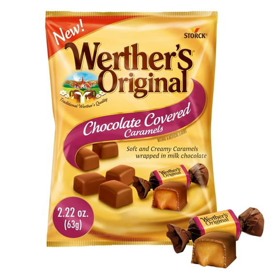 Werthers Original Soft Chocolate Covered Caramel Candy, 2.22 oz