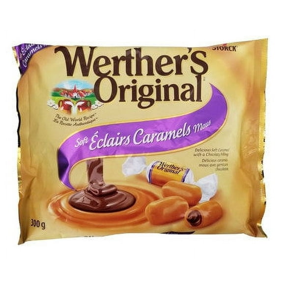 Werther's Original Soft Eclairs Caramel Candies, 300g/10.5 oz., Bag (Imported from Canada)
