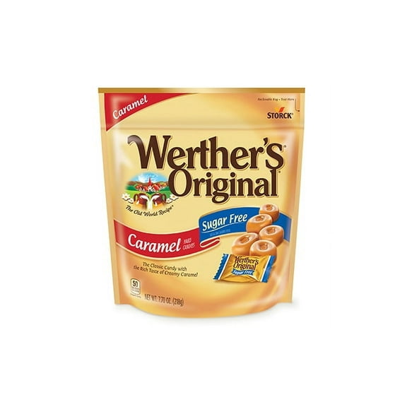 Werther's Original Sugar Free Caramel Hard Candies, 7.7 oz, 2 Pack