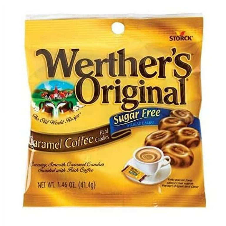 Sugar Free Chewy Caramel Candy, 1.46 oz Bag, 12 Bags/Carton, Ships in 1-3 Business Days