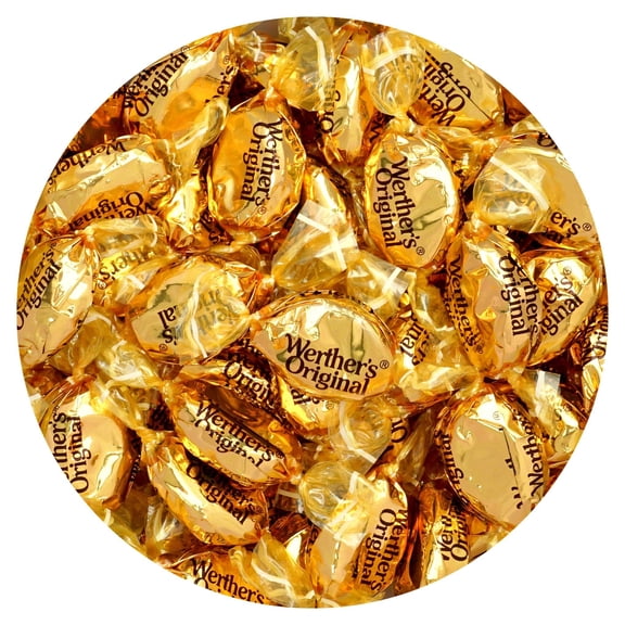 Werthers Original Hard Candy, 2 Pound Bulk Bag, Individually Wrapped Werthers Caramel Candy, The Hampton Popcorn & Candy Company