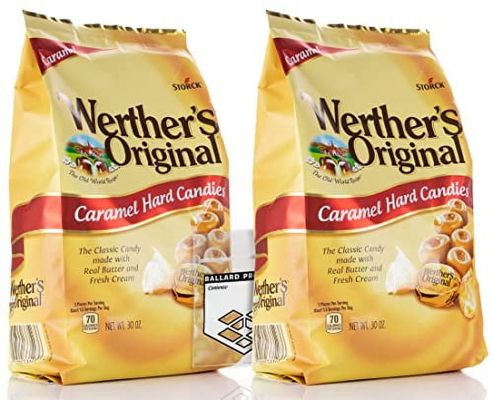 Werthers Original Hard Candy .. .. Caramels Pack of .. 2 .. - Bulk .. Bags of .. Hard .. Candy Individually Wrapped .. .. (30oz Each) - Bundle .. .. with Ballard Products .. Pocket .. Bag