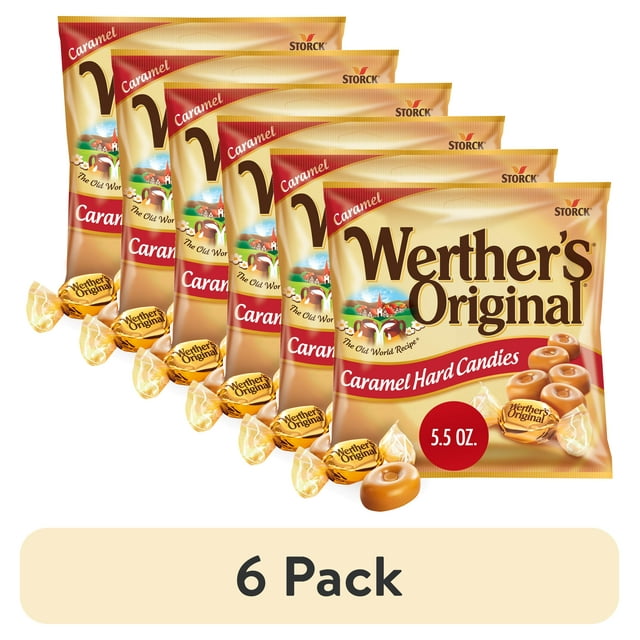 (6 pack) Werthers Original Hard Caramel Candy, 5.5 oz