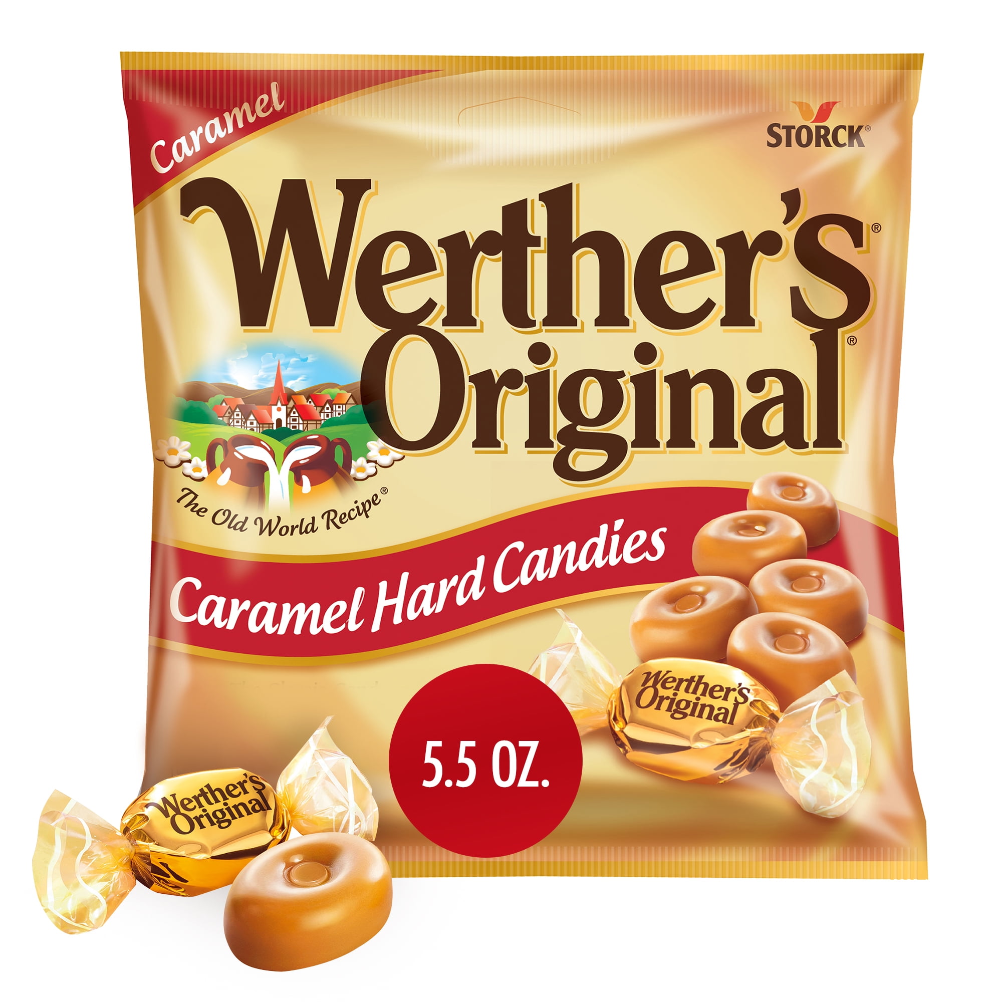 Werthers Original Hard Caramel Candy, 5.5 oz (Pack of 2)