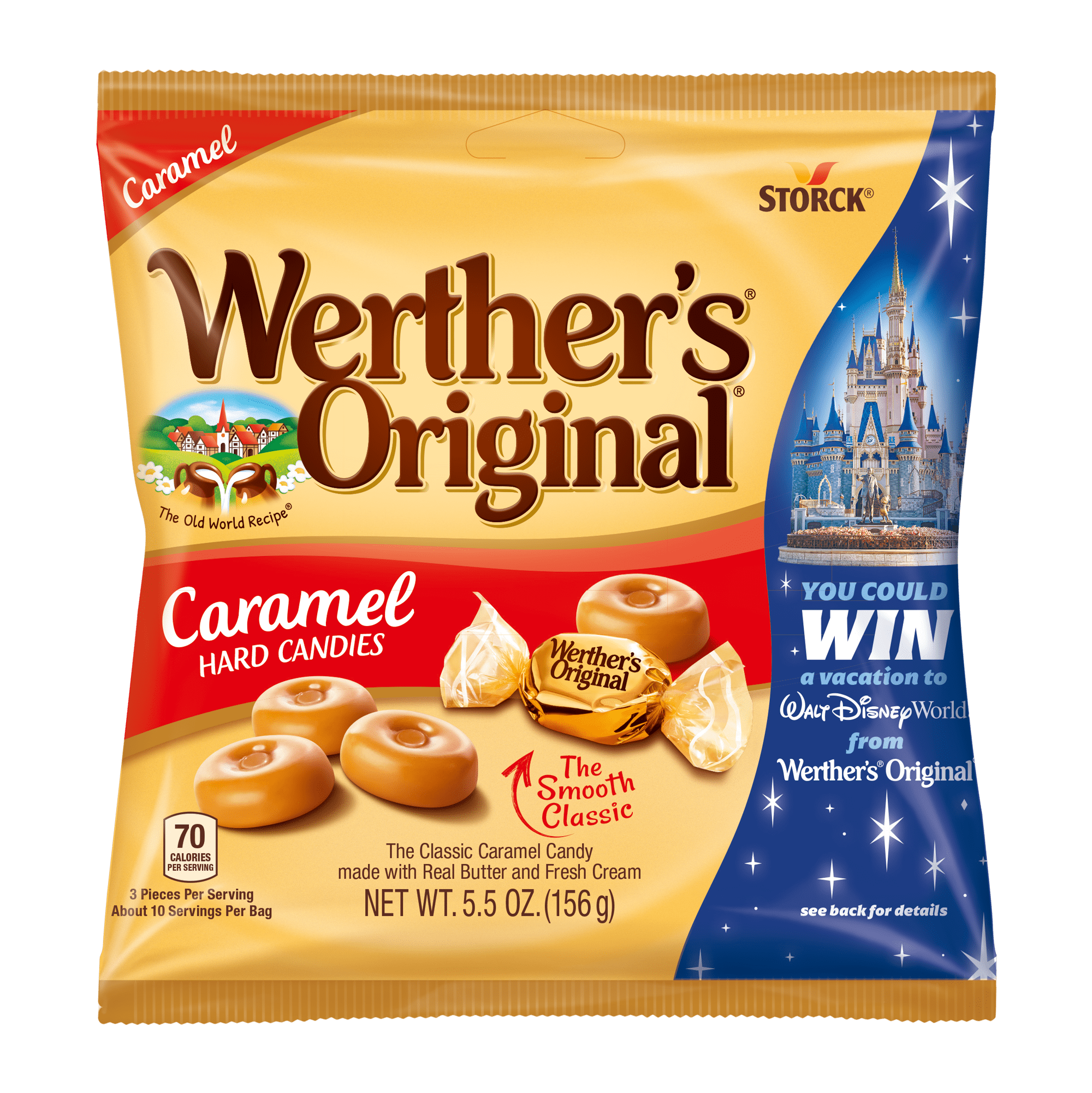 Werthers Original 5.5 oz Size Hard Caramel Candy Made with Real