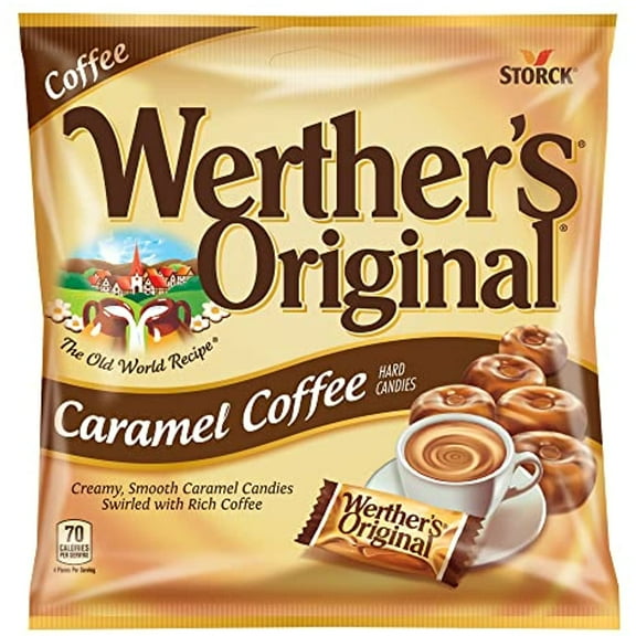 Werthers Original Hard Caramel Coffee Candy, 5.5 Oz Bags (Pack Of 12)
