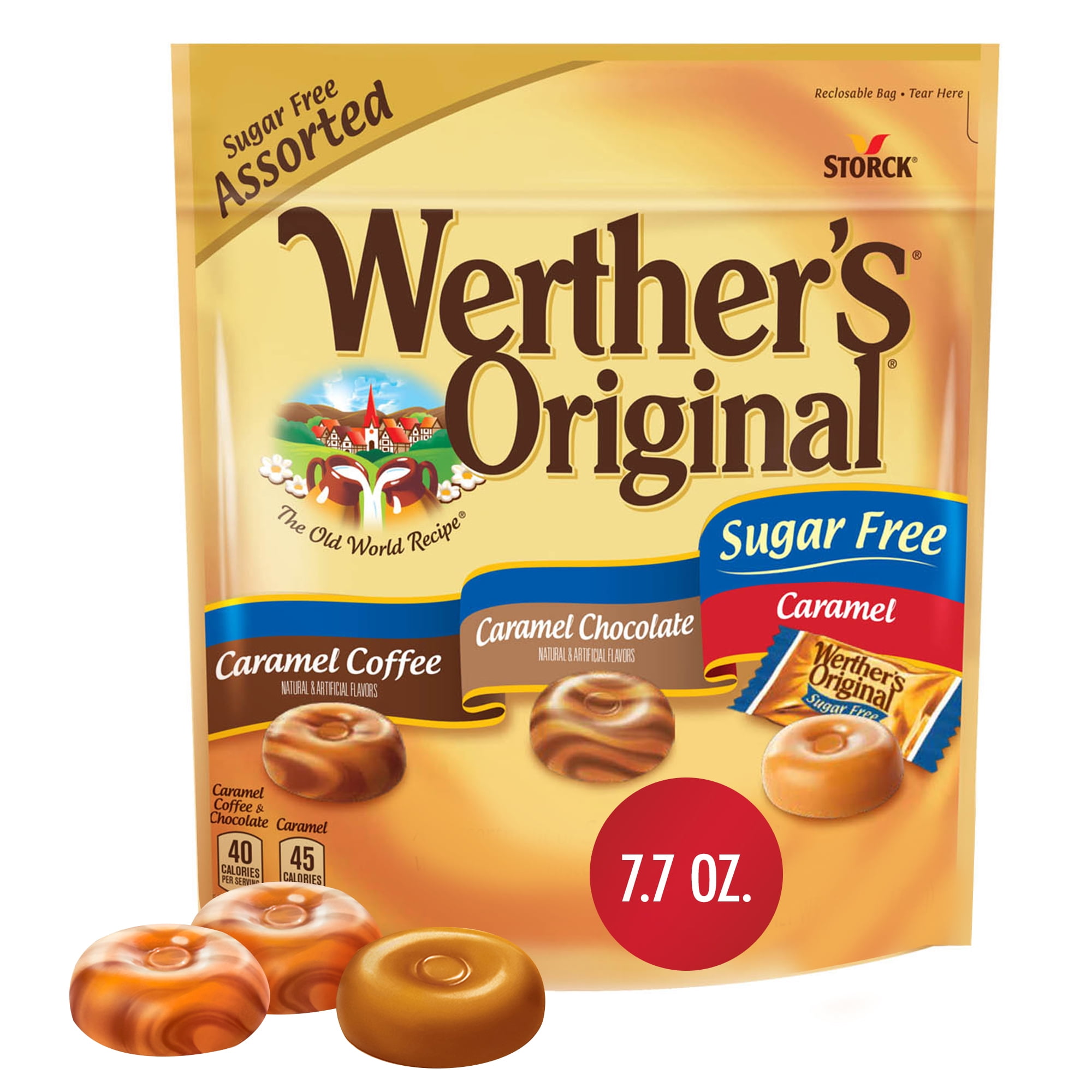 Werthers Original Hard Sugar Free Assorted Flavors, Caramel Coffee