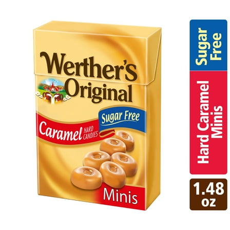 Werthers Original Hard Sugar Free Caramel Minis Candy, 1.48 Oz