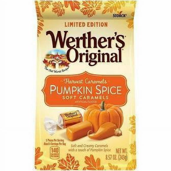 Werther's Original Pumpkin Spice Soft Caramels, 2.22 oz. bag
