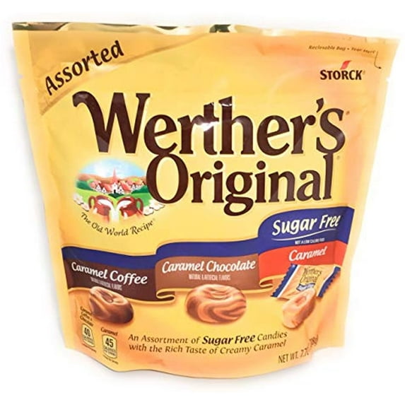 Werthers Original Sugar Free Assorted 7.7Oz. Caramel Coffee, Caramel Chocolate, Caramel