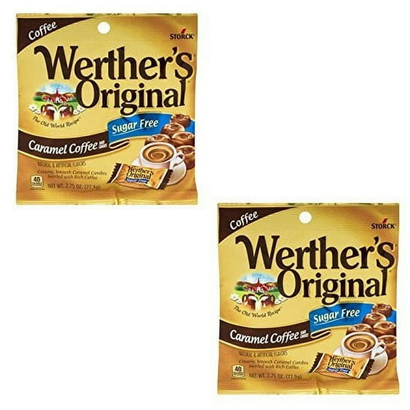 Werthers Original Sugar Free Caramel Coffee Hard Candy 2.75 oz pack (Pack of 2)