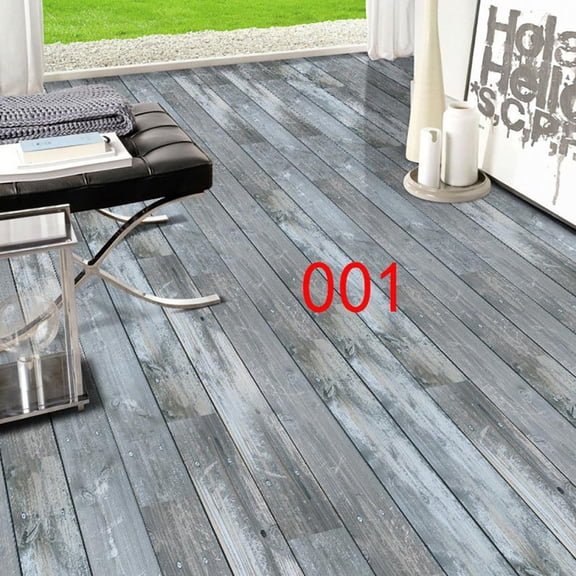 Werulen 1Pcs Self-Adhesive 3D Wood Floor Tile, 20x50cm Peel and Stick Wall Decal, DIY Kitchen Bathroom Flooring Decor, Easy Install Removable Tile Art for Home Improvement