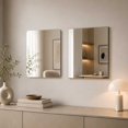 thumbnail image 1 of Werulen 2Pcs 11.81 Inch Rounded Corner HD Self Adhesive Mirror, Frameless Explosion Proof Stick On for Bathroom Home Wall Decor, Wall Mirror, Bathroom Mirror, Self Stick Mirror, 1 of 9