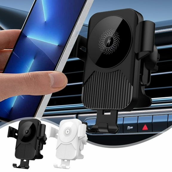 Werulen 2Pcs 15W Fast Wireless Car Charger, Gravity-Activated Auto-Clamping Phone Holder, Qi-Certified Universal Charging Pad for Android Smartphones, 360° Rotatable Dashboard Air Vent Mount