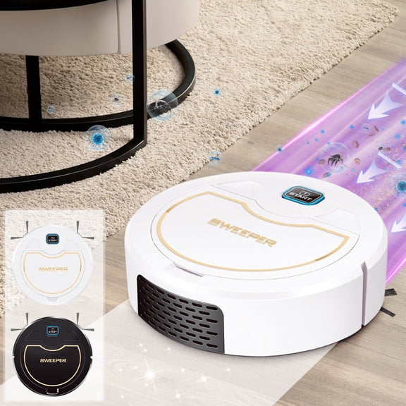 Werulen 2Pcs Robot Vacuum and Mop 3-in-, Intelligent Self-Charging Automatic Cleaner for Pet Hair and Hard Floors, USB Rechargeable Smart Sweeping Robot for Home, Carpet and Tile Floor Cleaning
