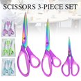 thumbnail image 1 of Werulen 2Pcs Titanium Alloy Sewing Scissors 3-Piece Set, Multi-Purpose Household Office Scissors, Durable Anti-Rust Titanium Coated Blades, Crafting Fabric Cutting Tool for Sewing and Daily Use, 1 of 9