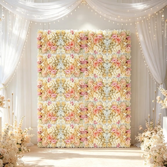 Werulen 35x35cm Expandable Realistic Faux Leaf Hedge Panel, Wedding Balcony Backdrop Privacy Layout, Wedding Screen, Balcony Barrier, Yard Ornament