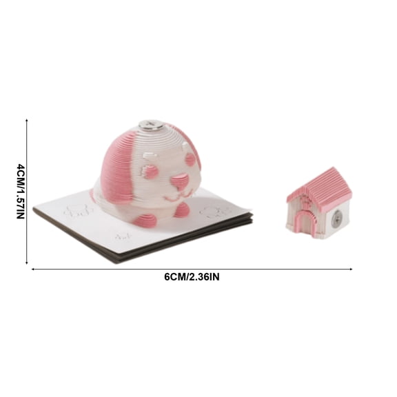 Werulen 3D Layered Notepad with Mini House Decor, 140 Sheets Shaped Decorative Note Pad, Small Desktop Desk Organizer, Creative Paper Art Office Decor, 3D Paper Craft Notepad