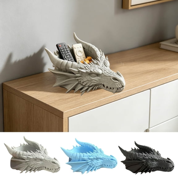 Werulen 3Pcs Gothic Head Desktop Tray Decorative Organizer Functional Storage,Home Office Desktop Vanity Table Organization,Jewelry Tray,Vanity Organizer,Desktop Storage