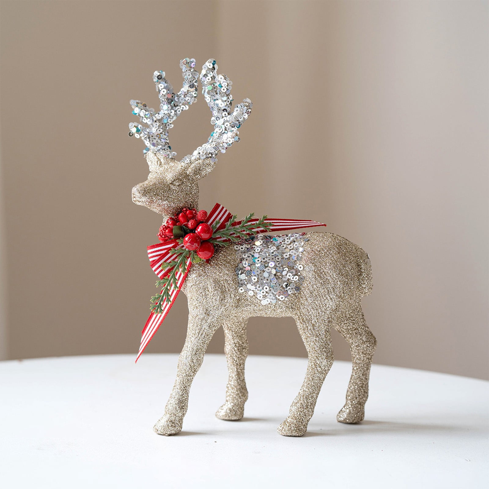 Werulen Under $5 ! Christmas Tabletop Decorations Statue Indoor Vintage ...