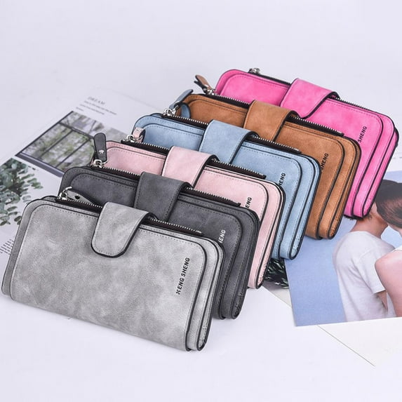 Werulen 5Pcs Women's Leather Wallet RFID Blocking Bifold, Large Capacity Zipper Coin Purse, Slim Minimalist Card Holder for Women, Travel Organizer with Photo ID Slot