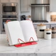 thumbnail image 1 of Werulen Adjustable Book Stand Foldable Reading Stand, Multi Angle Cookbook Tablet Holder Kitchen, Sturdy Recipe Book Rack Cooking, Versatile Document Stand Desk Use, Practical Book Holder Hands Free, 1 of 6
