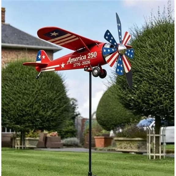 Werulen Airplane Ground Plug Yard Art Non Fade, Garden Lawn Flower Bed Dynamic Ornament, Outdoor Patio Decorative Ground Stake, Yard Landscape Personality Enhancement, Garden Art Supply